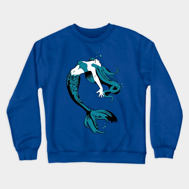 Mermaid Crewneck Sweatshirt by BeckyDoyon